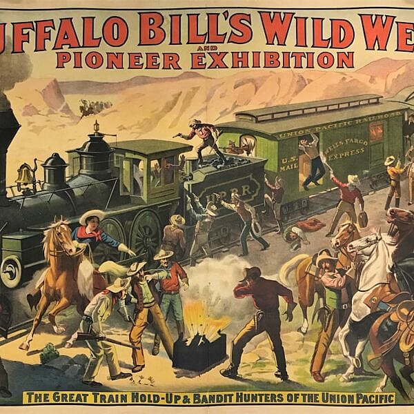 Poster, The Great Train Hold-up and Bandit Hunters of the Union Pacific. Gift of Naoma Tate and the Family of Hal Tate. 1.69.6671