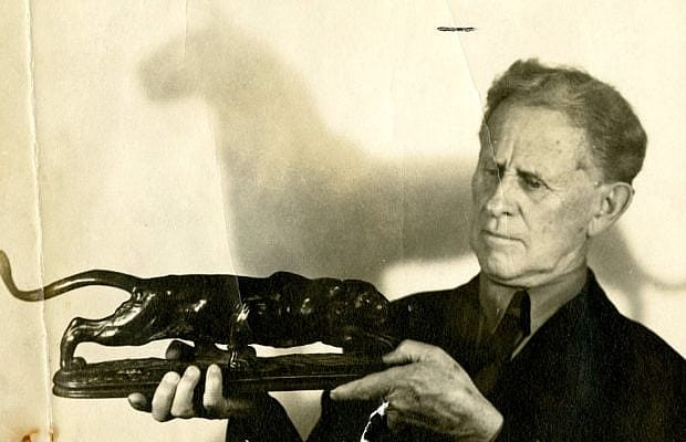 Alexander Phimister Proctor with small panther