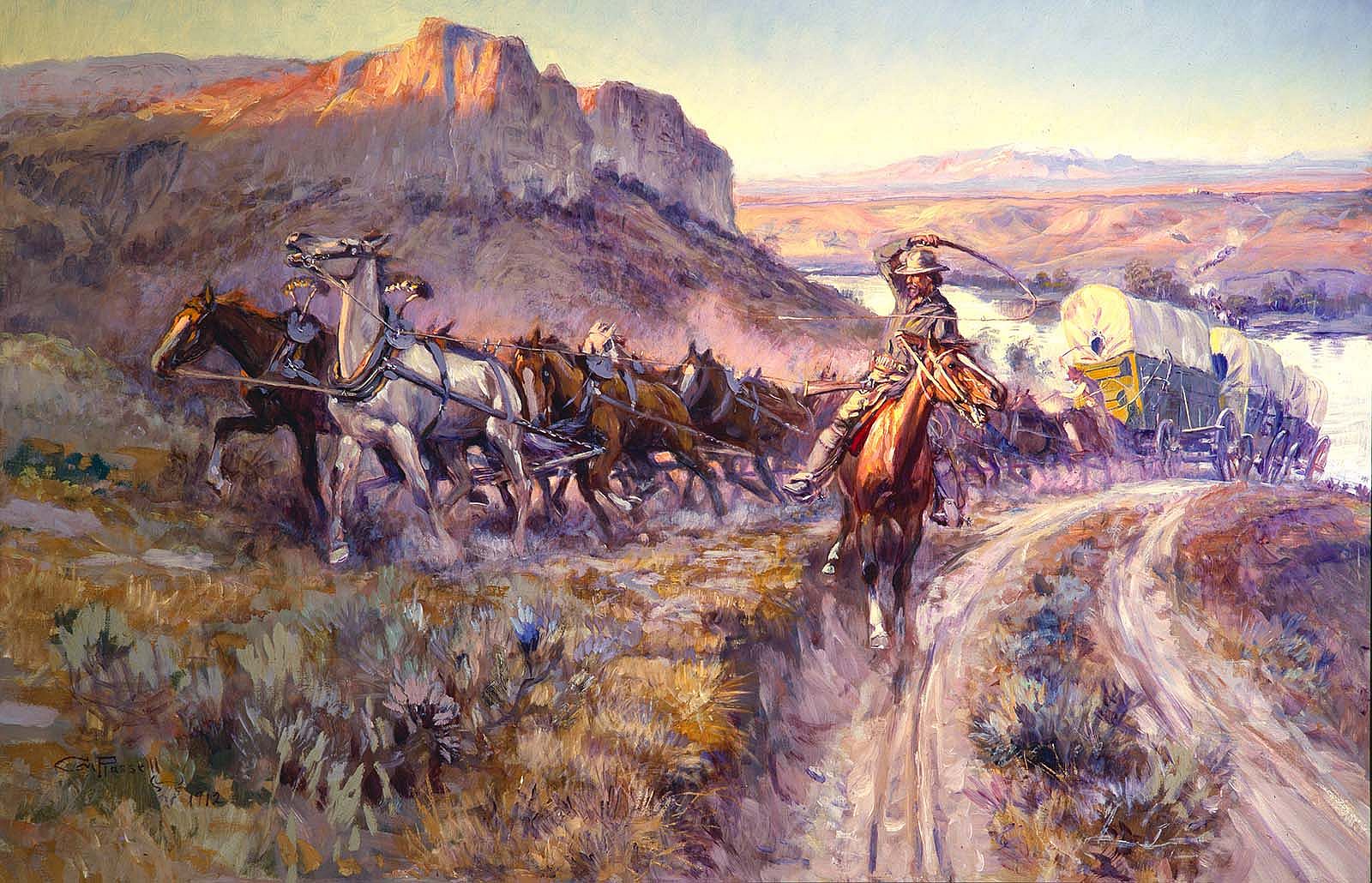 Charlie Russell's "The Jerkline." CM Russell Museum 959-5-1 (Used with permission)