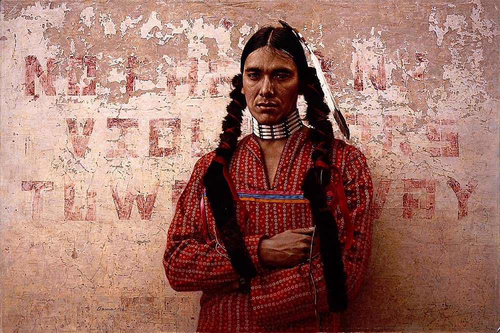 James Bama (b. 1926). "A Contemporary Sioux Indian," 1978. Oil on panel. William E. Weiss Contemporary Art Fund Purchase. 19.78