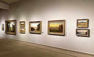 Albert Bierstadt painting in the Whitney Western Art Museum