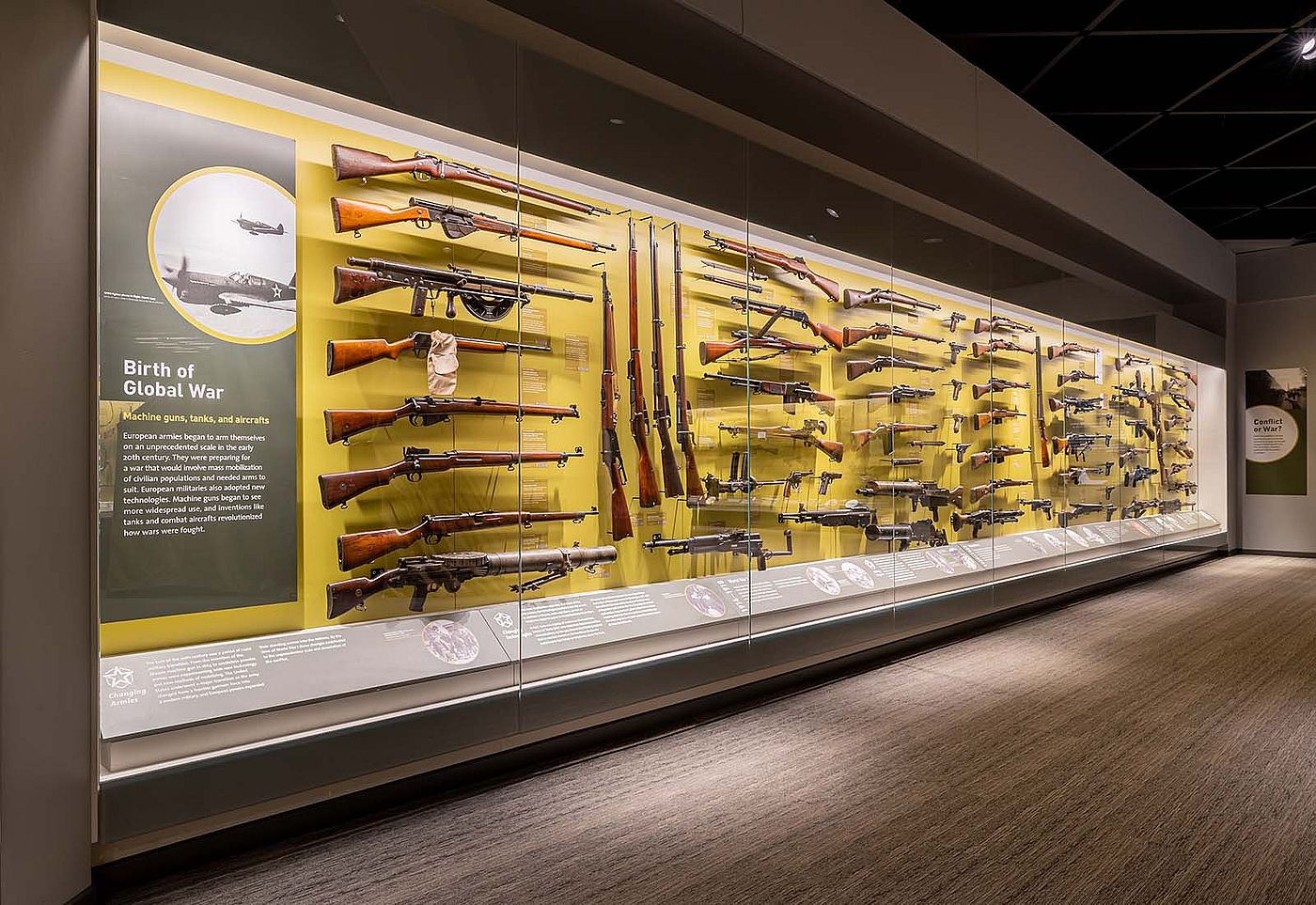 Birth of Global War display in the Cody Firearms Museum.