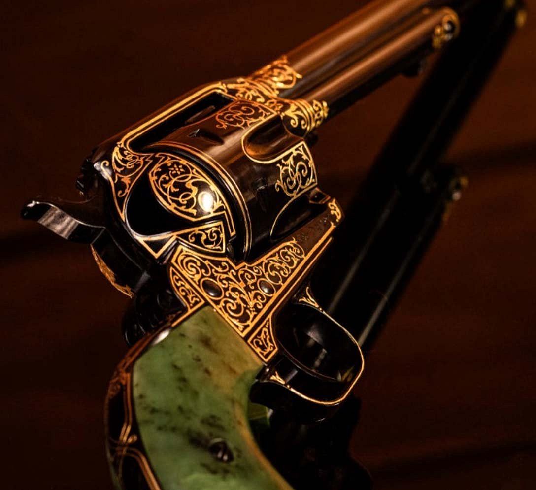 Detail image of the Jade Vaquero. Photo courtesy GunBroker.com