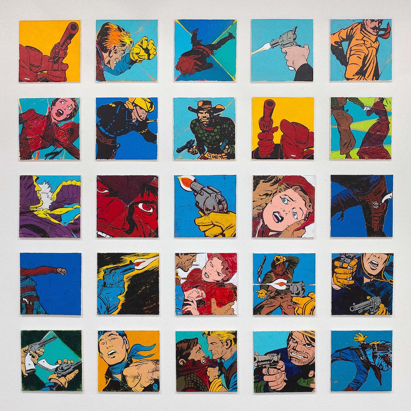 Gordon McConnell (American, b. 1950), Kid Grid, 2022. Acrylic on canvas, 75 x 75 inches. Loan from Artist. Photo by Todd Forsgren.