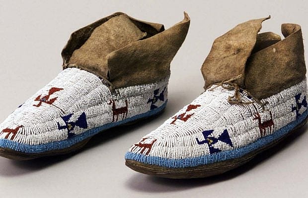 Cheyenne moccasins, ca. 1890. Gift of Robert F. Garland. NA.202.5