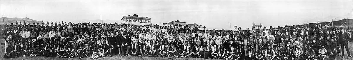 Historic Photo of Buffalo Bill's Wild West Performers