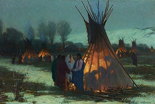 Crow Teepees at Night