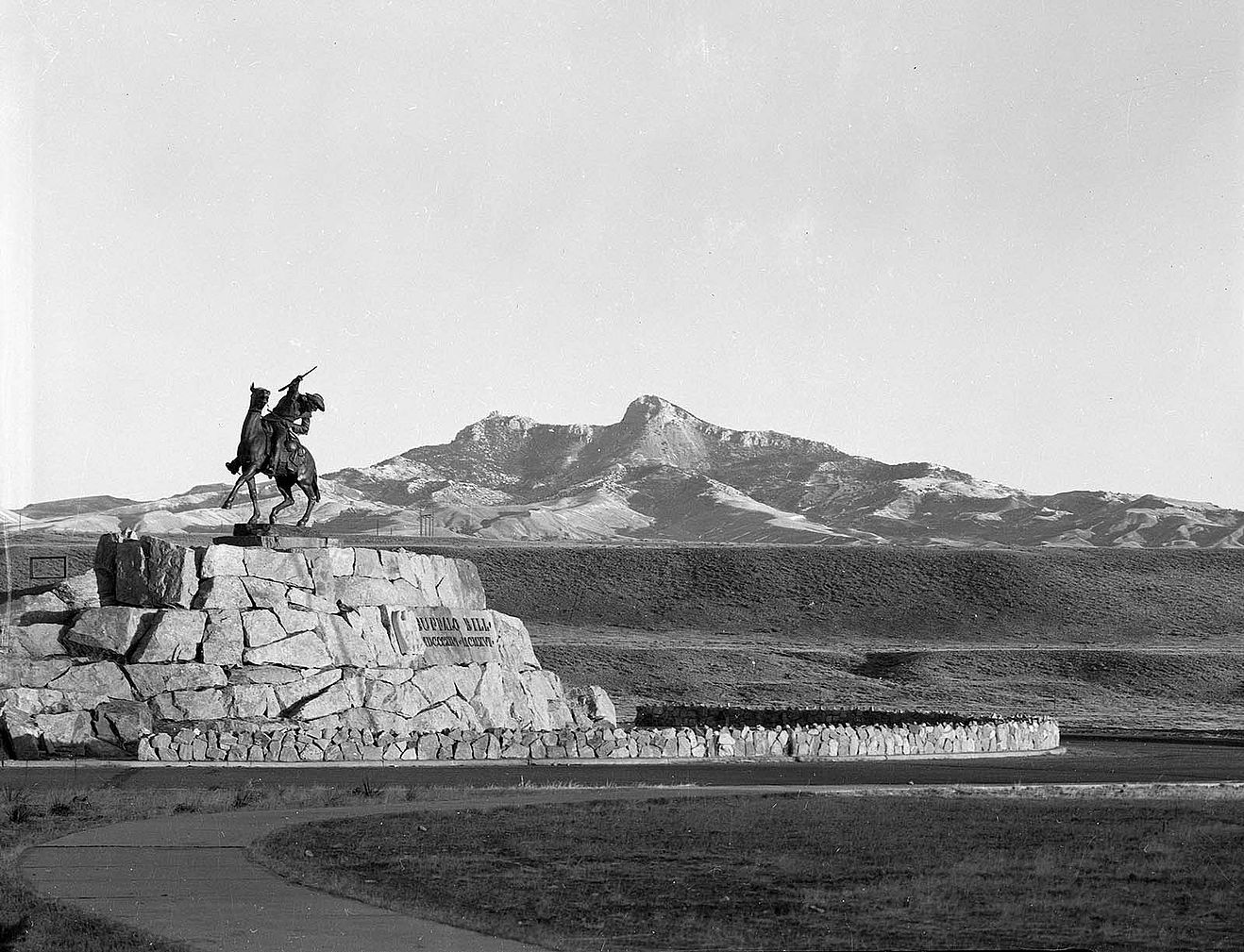 The Scout with Heart Mountain in the background, 1960s. MS 89 Jack Richard Photograph Collection, McCracken Research Library. PN.89.111.21234.1