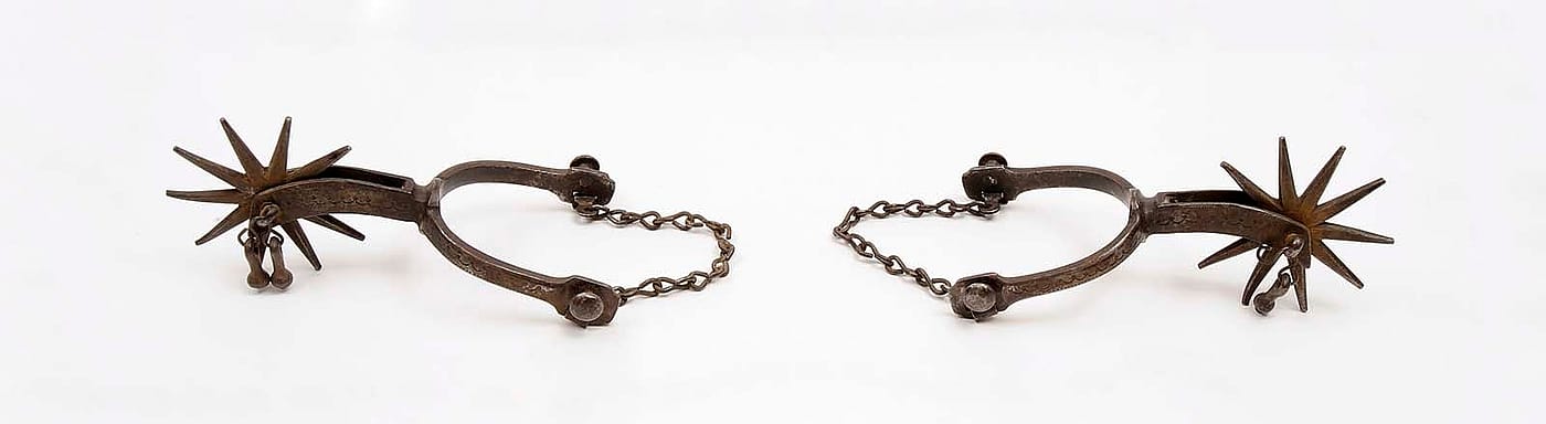 Pair of spurs, ca. 1880. 1.69.5